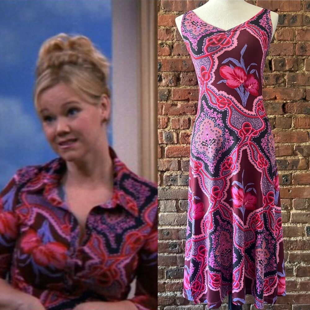 Vintage Betsey Johnson Pink Paisley Slip Dress ASO Sabrina the Teenage Witch